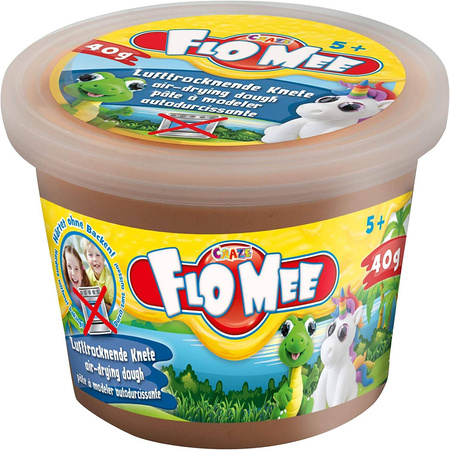 CRAZE 15780 Flo Mee modelina samoutwardzalna 40g - kolor brązowy