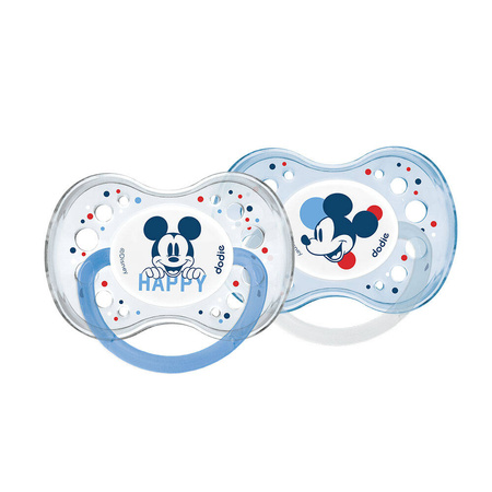 Dodie - Zestaw 2 smoczków- Duo Mickey A65- 18+ miesięcy